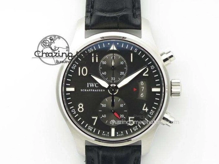 MIROTIME 0428 RelaxedFit Big Pilot Real PR IW500435 “Muhammad Ali” ZF Best Edition On Black Leather Strap A 7295